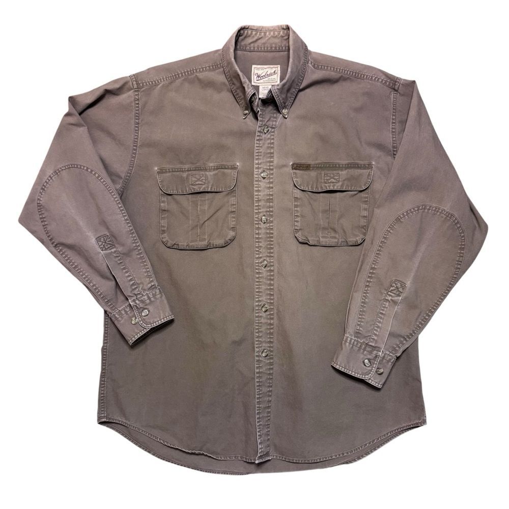 Woolrich Vintage Rugged Wear Button Front Heavyweight Shirt Size Large 90s Y2K
